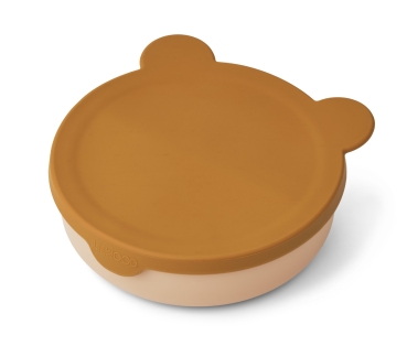 Liewood Rosie divider bowl | mit Deckel | mustard